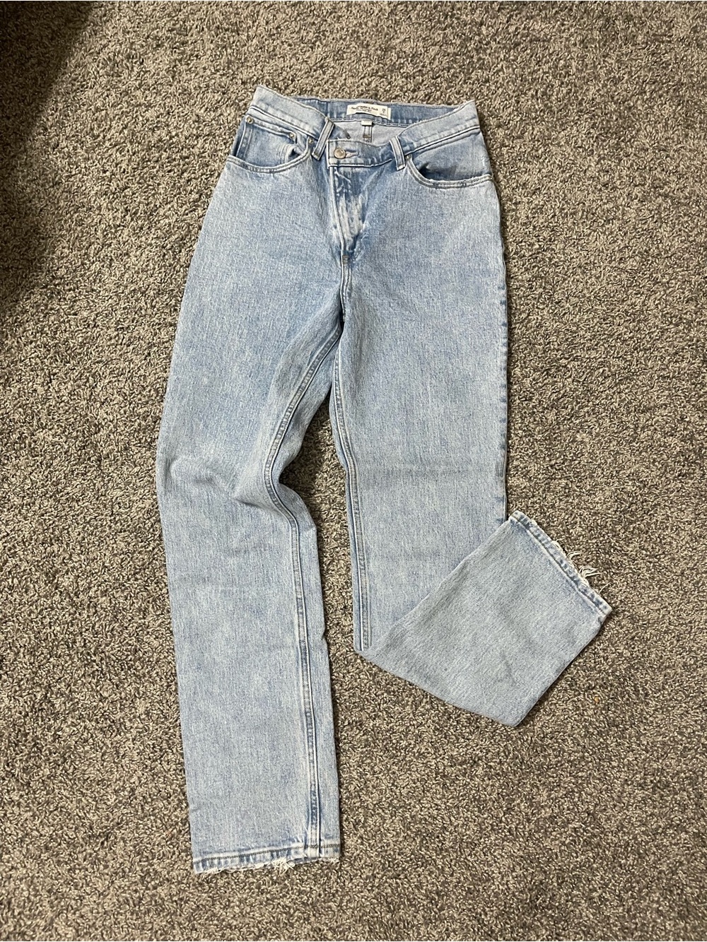 Abercrombie & Fitch High Rise Criss Cross Curve Love Jeans 90s Size 26, 2r,